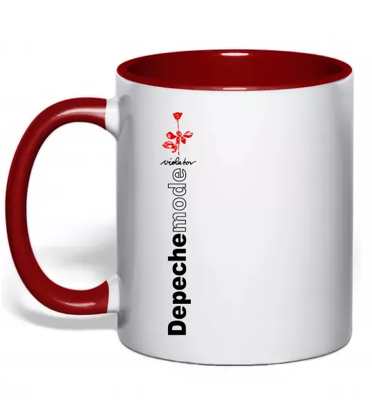 Чашка с цветной ручкой Depeche Mode Violator Красный фото