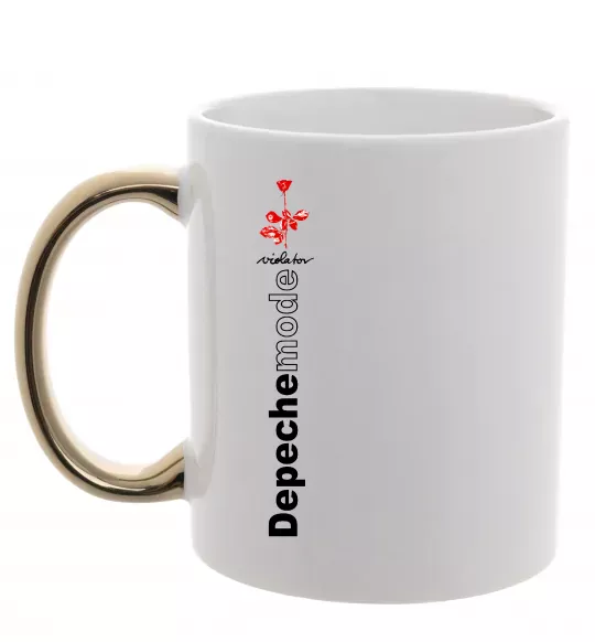 Чашка с цветной ручкой Depeche Mode Violator Золото фото