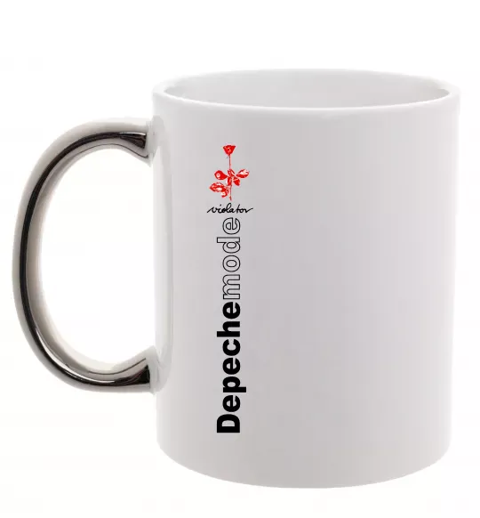 Чашка с цветной ручкой Depeche Mode Violator Серебро фото