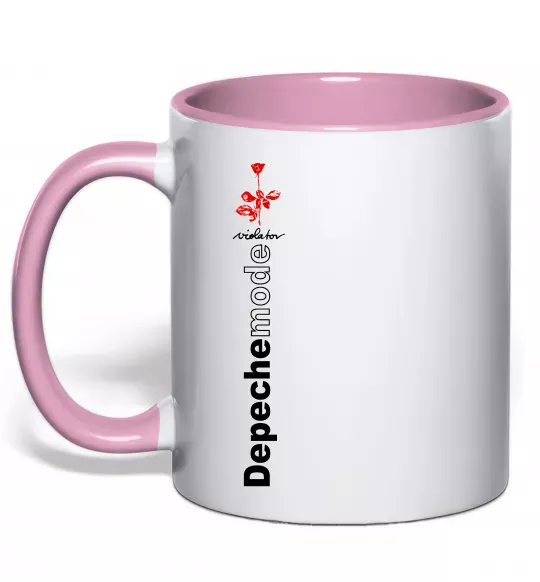 Чашка с цветной ручкой Depeche Mode Violator Нежно розовый фото