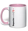 Чашка с цветной ручкой Depeche Mode Violator Нежно розовый фото