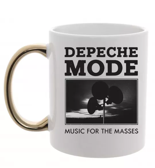 Чашка з кольоровою ручкою Music for the masses Золото фото