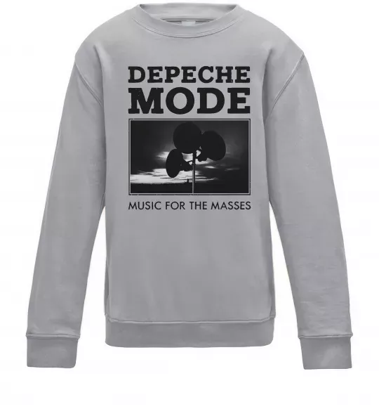 Детский Свитшот Music for the masses Серый меланж фото