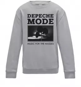 Детский Свитшот Music for the masses Серый меланж фото