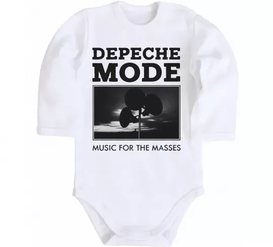 Дитячий бодік Music for the masses Білий фото