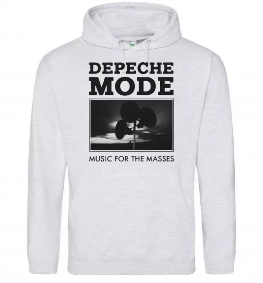 Мужская толстовка (худи) Music for the masses Серый меланж фото