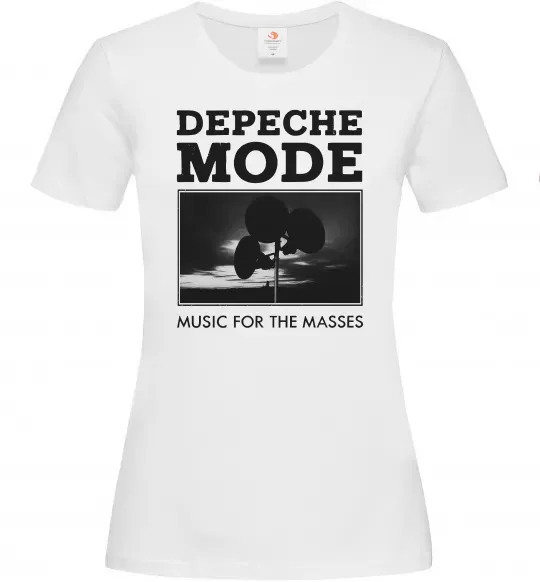 Женская футболка Music for the masses Белый фото