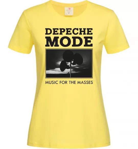 Женская футболка Music for the masses Лимонный фото