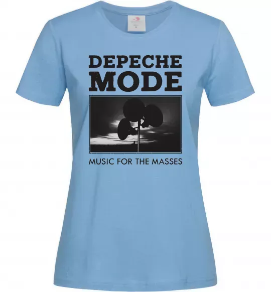 Женская футболка Music for the masses Голубой фото
