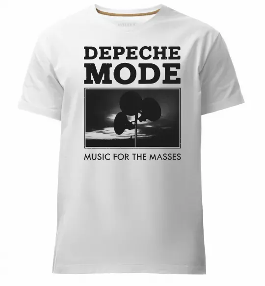 Чоловіча преміум футболка Music for the masses Білий фото