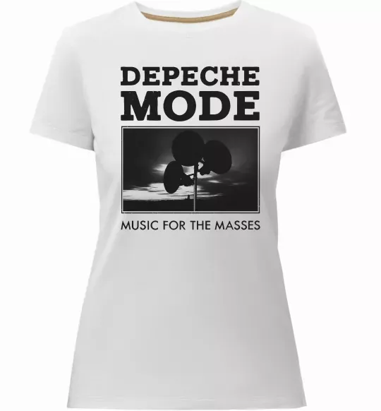 Жіноча преміум футболка Music for the masses Білий фото