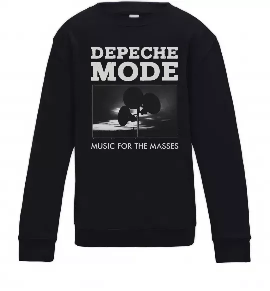 Детский Свитшот Music for the masses Черный фото