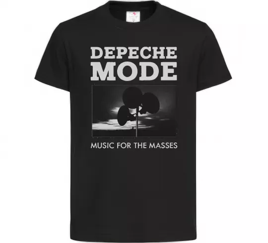 Дитяча футболка Music for the masses Чорний фото