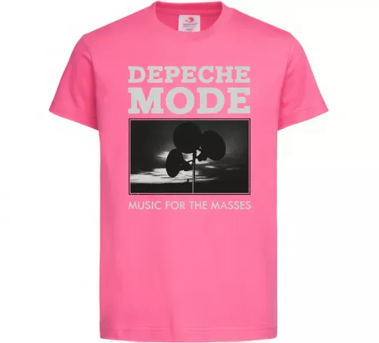 Дитяча футболка Music for the masses Яскраво-рожевий фото