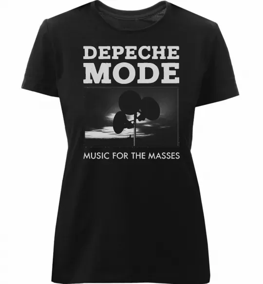 Жіноча преміум футболка Music for the masses Чорний фото