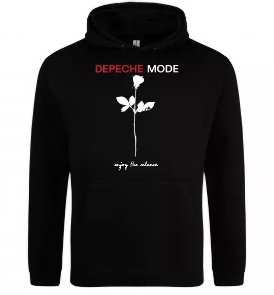 Мужская толстовка (худи) Enjoy the silence Черный фото