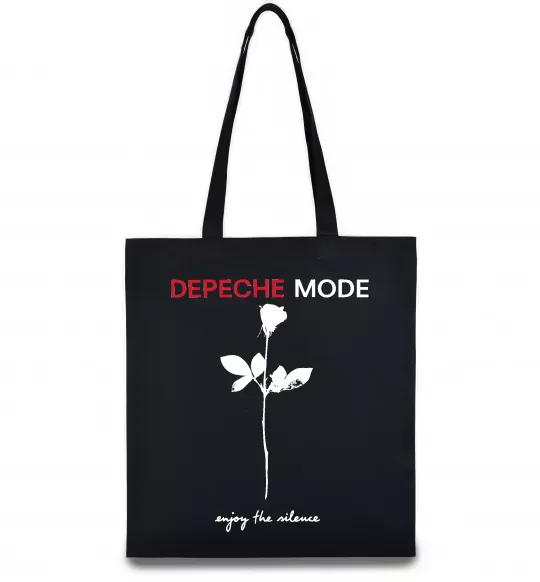 Еко-сумка Enjoy the silence Чорний фото