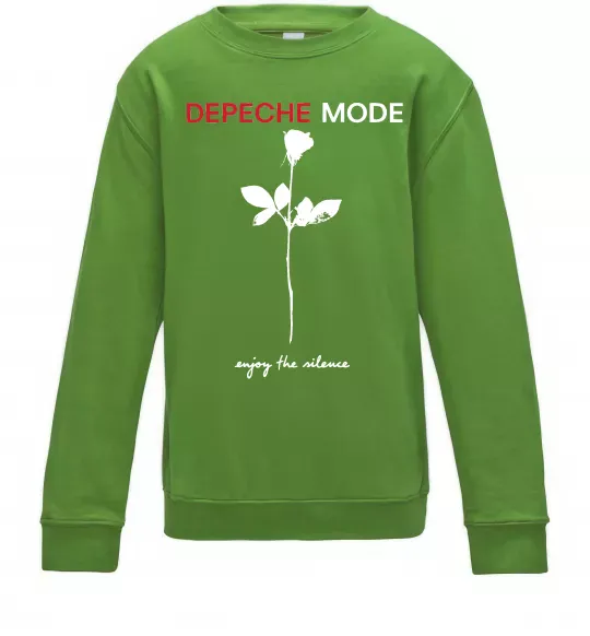 Дитячий світшот Enjoy the silence Лаймовий фото