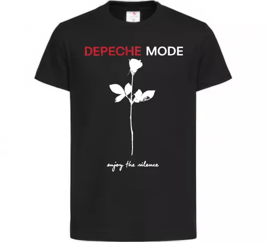 Дитяча футболка Enjoy the silence Чорний фото