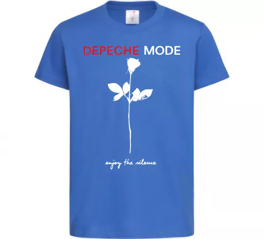 Дитяча футболка Enjoy the silence Яскраво-синій фото