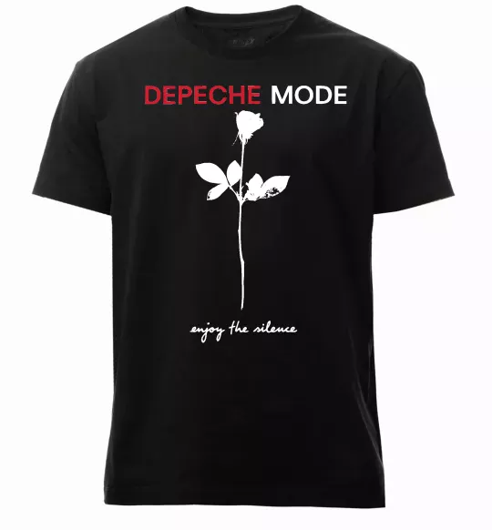 Чоловіча преміум футболка Enjoy the silence Чорний фото