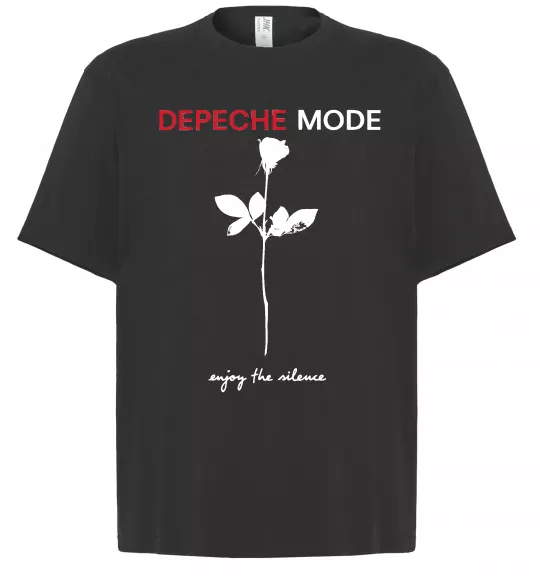 Футболка Оверсайз Enjoy the silence Черный фото