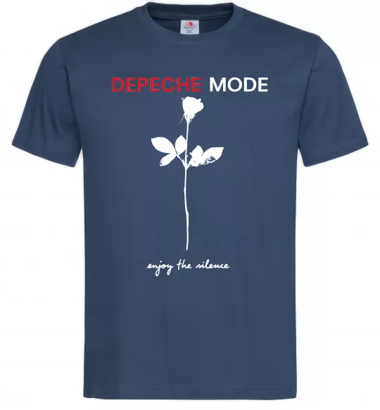 Мужская футболка Enjoy the silence Темно-синий фото
