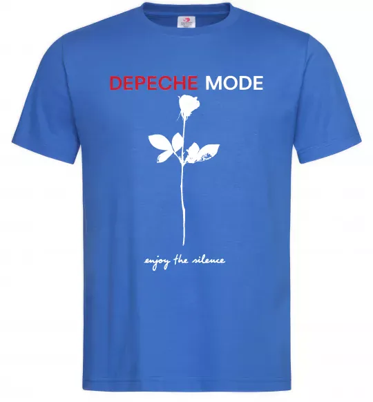 Мужская футболка Enjoy the silence Ярко-синий фото