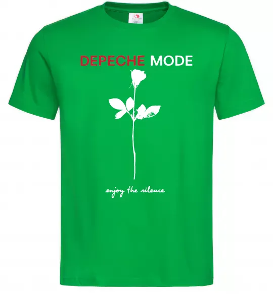 Мужская футболка Enjoy the silence Зеленый фото