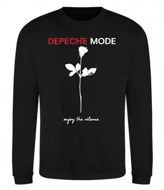 Свитшот Enjoy the silence Черный фото