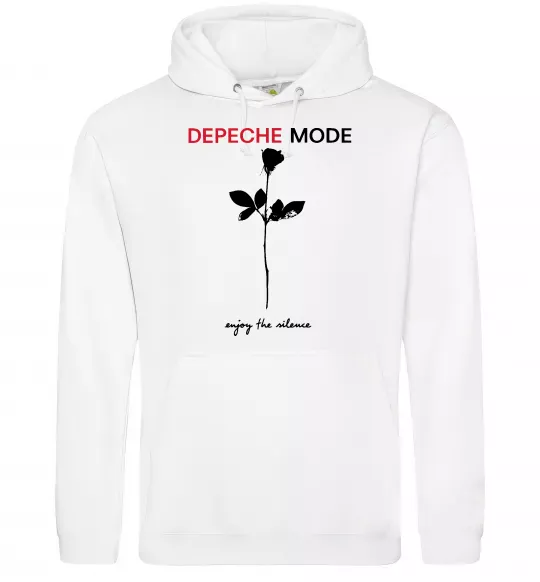 Мужская толстовка (худи) Enjoy the silence Белый фото