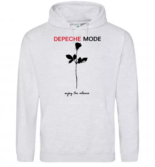 Мужская толстовка (худи) Enjoy the silence Серый меланж фото