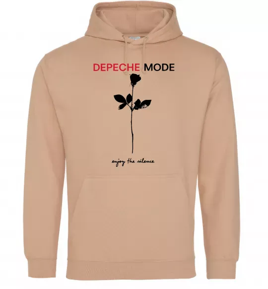 Мужская толстовка (худи) Enjoy the silence Песочный фото