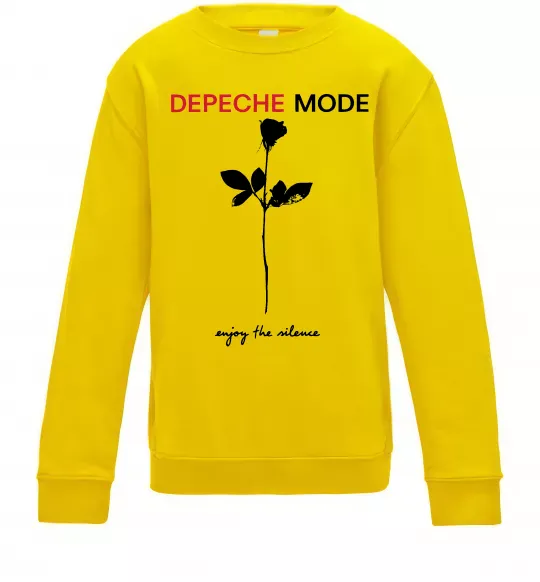 Дитячий світшот Enjoy the silence Сонячно жовтий фото