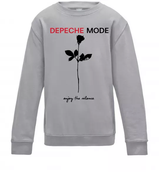 Дитячий світшот Enjoy the silence Сірий меланж фото