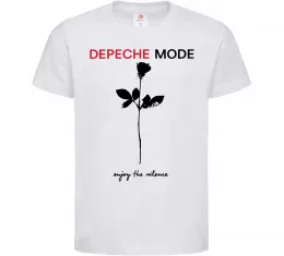 Детская футболка Enjoy the silence Белый фото