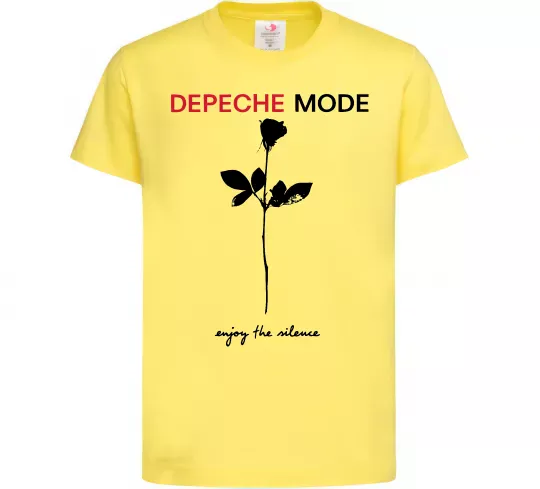 Дитяча футболка Enjoy the silence Лимонний фото