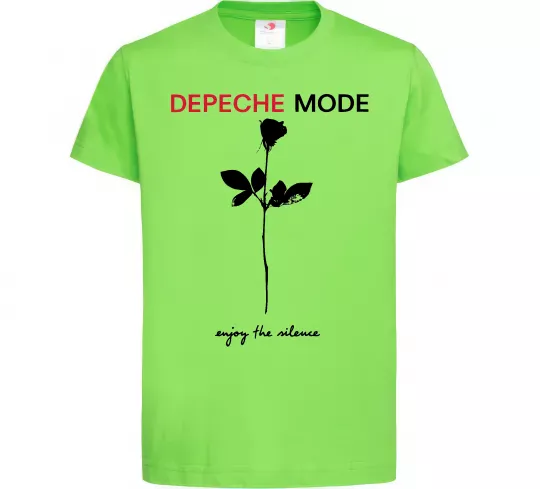 Дитяча футболка Enjoy the silence Лаймовий фото