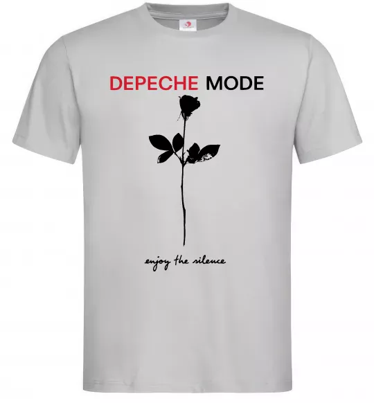 Мужская футболка Enjoy the silence Серый фото