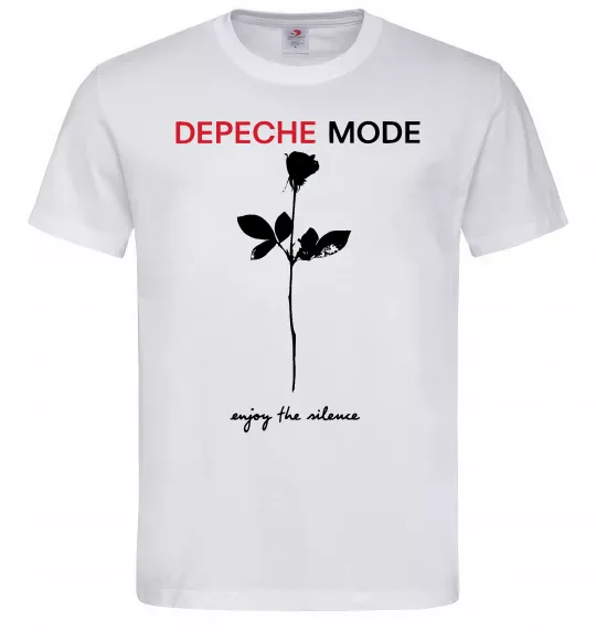 Мужская футболка Enjoy the silence Белый фото