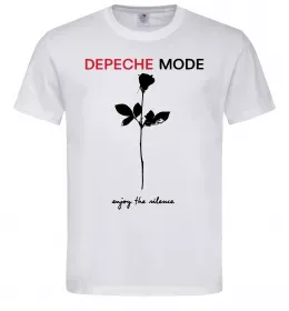 Мужская футболка Enjoy the silence Белый фото