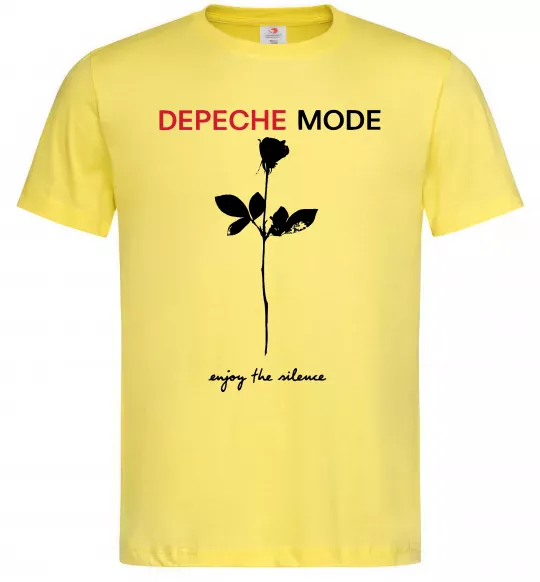 Мужская футболка Enjoy the silence Лимонный фото