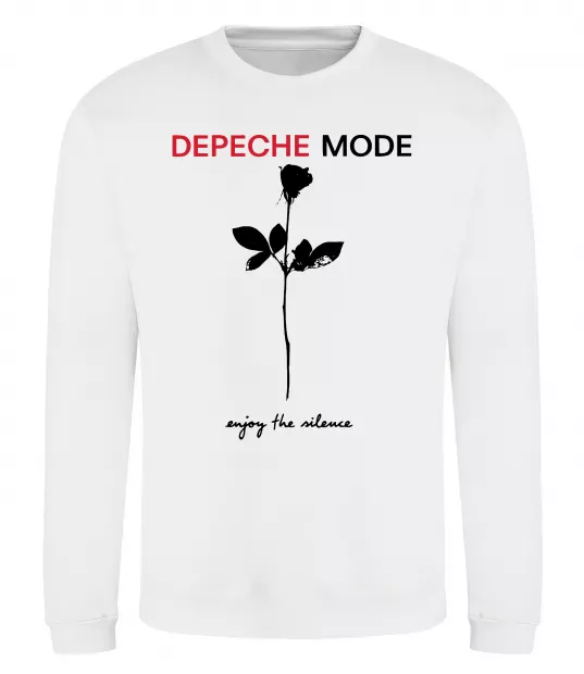 Свитшот Enjoy the silence Белый фото