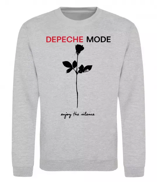 Свитшот Enjoy the silence Серый меланж фото