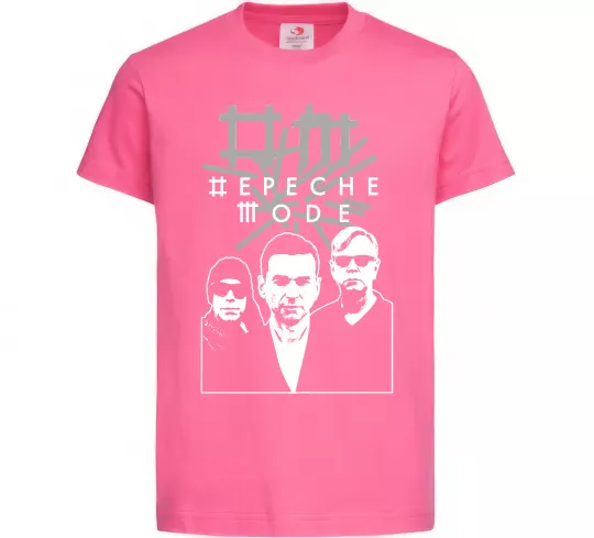 Дитяча футболка Depeche Mode band Яскраво-рожевий фото