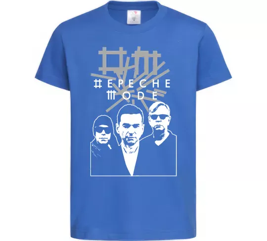 Дитяча футболка Depeche Mode band Яскраво-синій фото