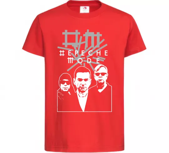 Дитяча футболка Depeche Mode band Червоний фото