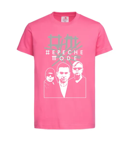 Дитяча футболка Depeche Mode band Яскраво-рожевий фото