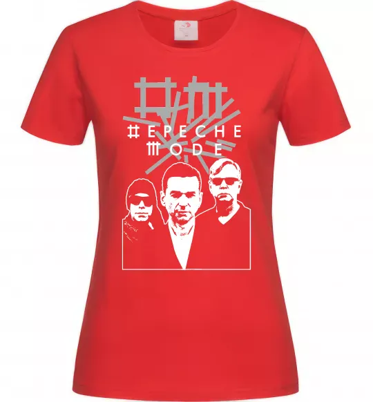 Женская футболка Depeche Mode band Красный фото
