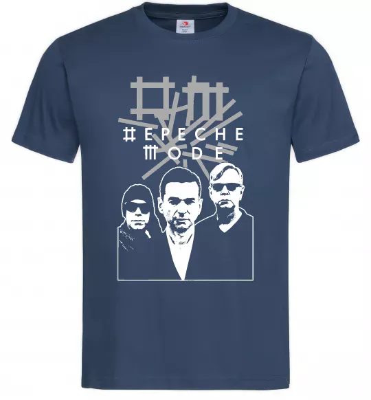 Мужская футболка Depeche Mode band Темно-синий фото